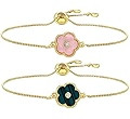 Juvux Clover Bracelet for Mother, 18K Gold Flower Zircon Link Chain Bracelet, Birthday Valentine ... | Amazon (US)