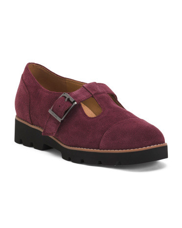 Suede Carmen Comfort Mary Jane Flats | TJ Maxx