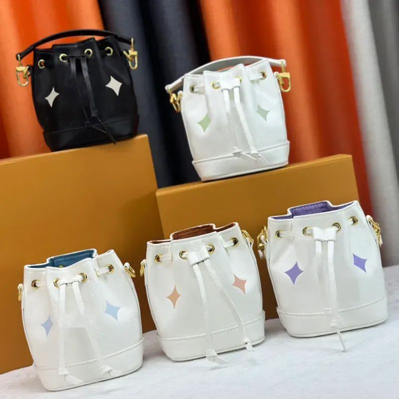 7A Designer Women's Mini Bucket Bag flower Leather crossbody Bag Fashion ChainHandBag p10 | DHGate