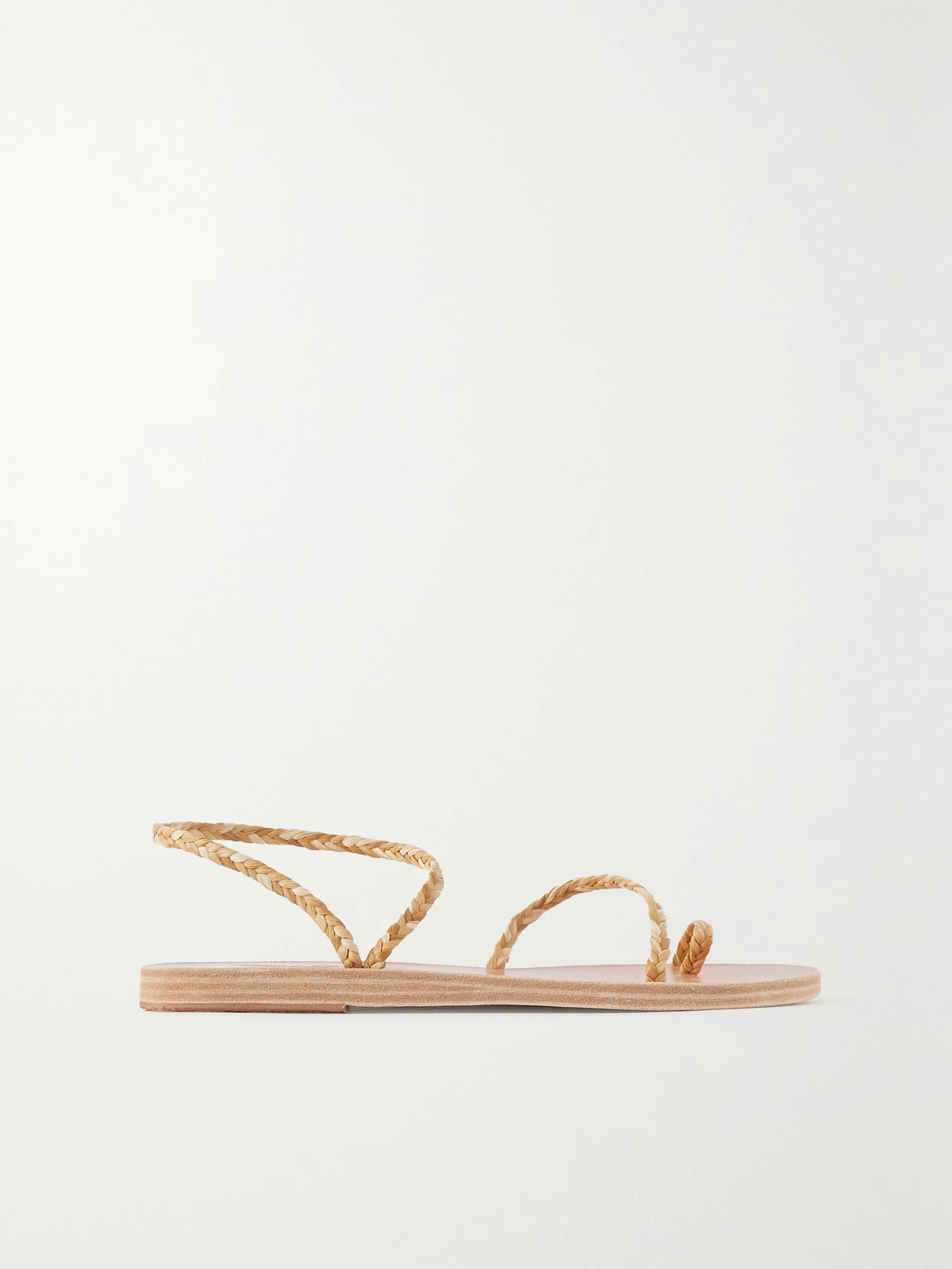 Ancient Greek Sandals - Eleftheria Braided Raffia Sandals - Gold | NET-A-PORTER (UK & EU)