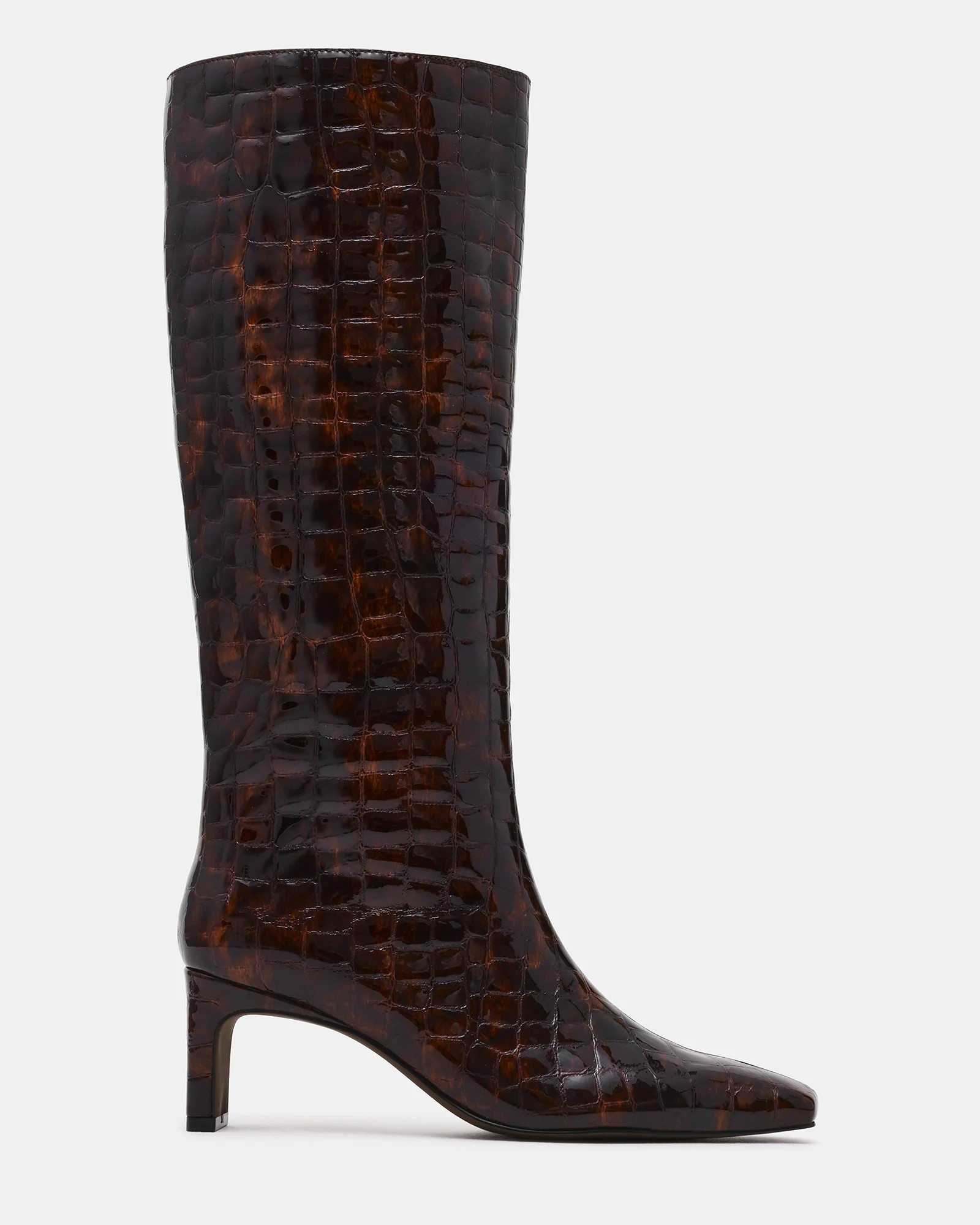 Steve Madden Women's Jendi Knee High Boots - Tortoise Crocodile - Size 11 - Leather | Steve Madden (US)