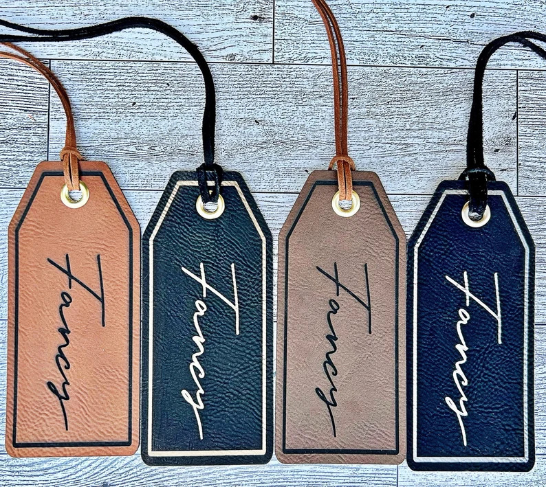 Personalized Leather Christmas Stocking Tags Leather Name - Etsy | Etsy (US)