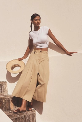 ASTR The Label Rowen Pleated Culotte Pants | Anthropologie (US)