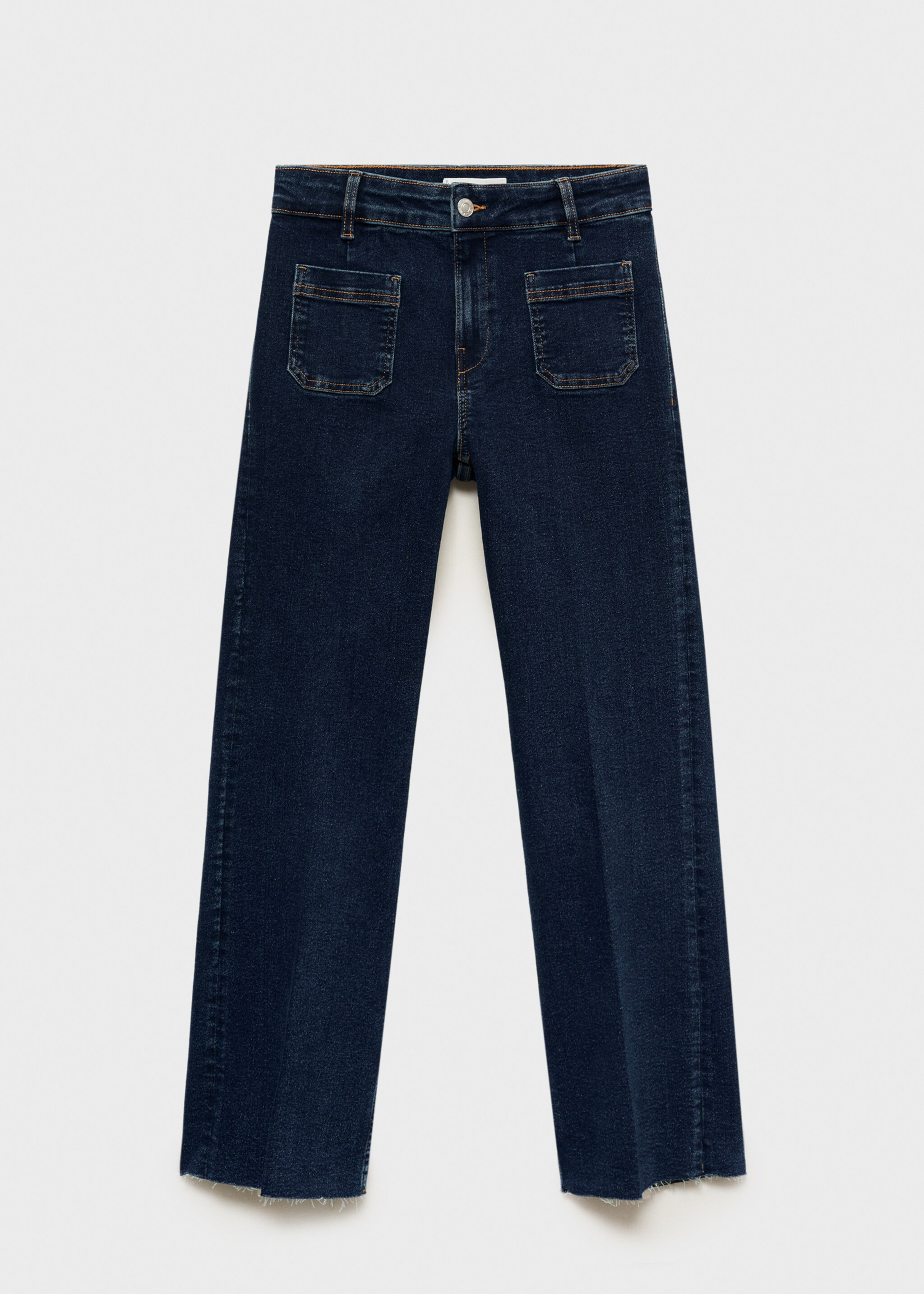 Wideleg jeans with pockets rinse wash - Women | MANGO United Kingdom | MANGO (UK)