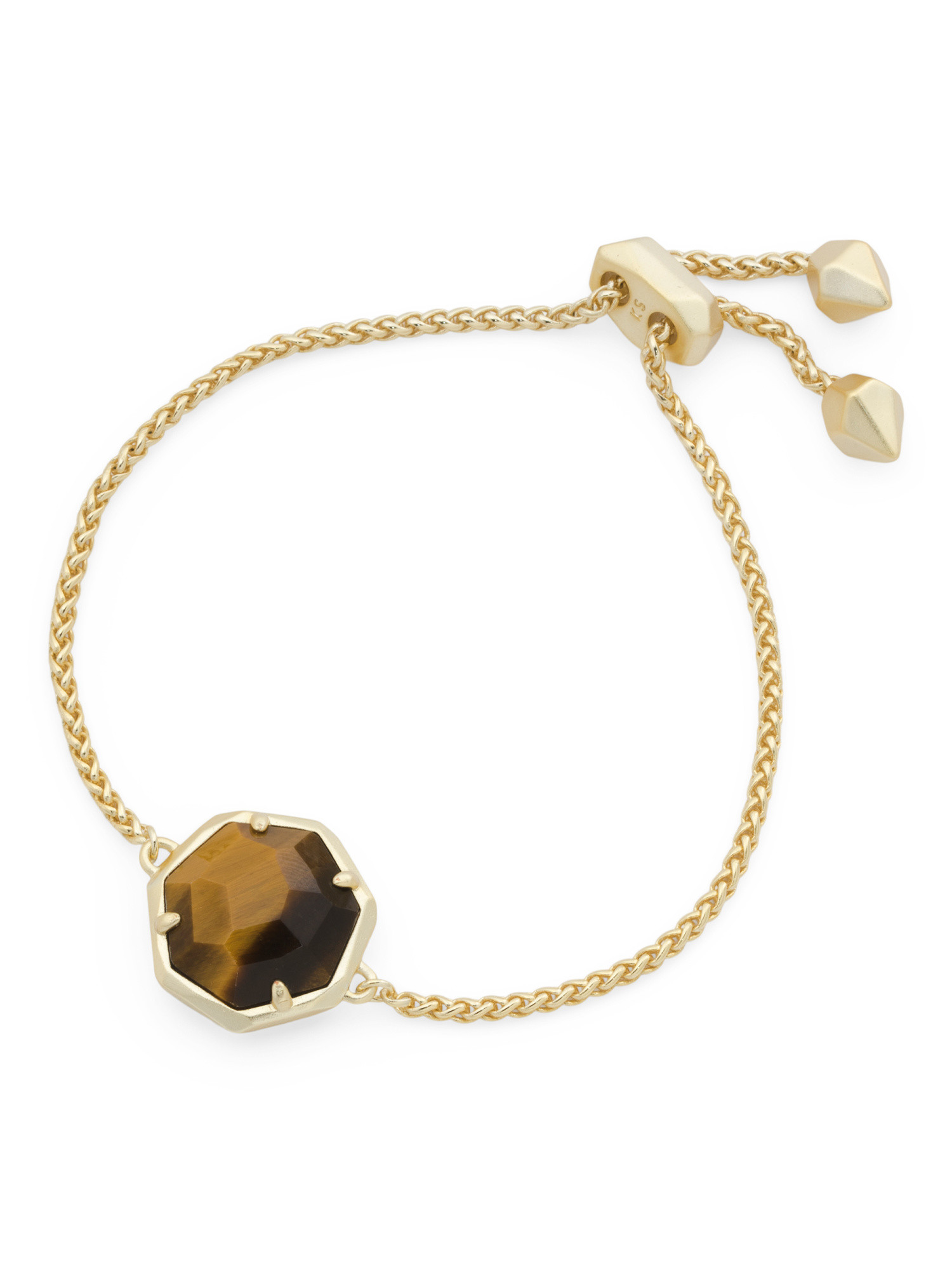 Gold Cynthia Tigers Eye Delicate Chain Bracelet | TJ Maxx