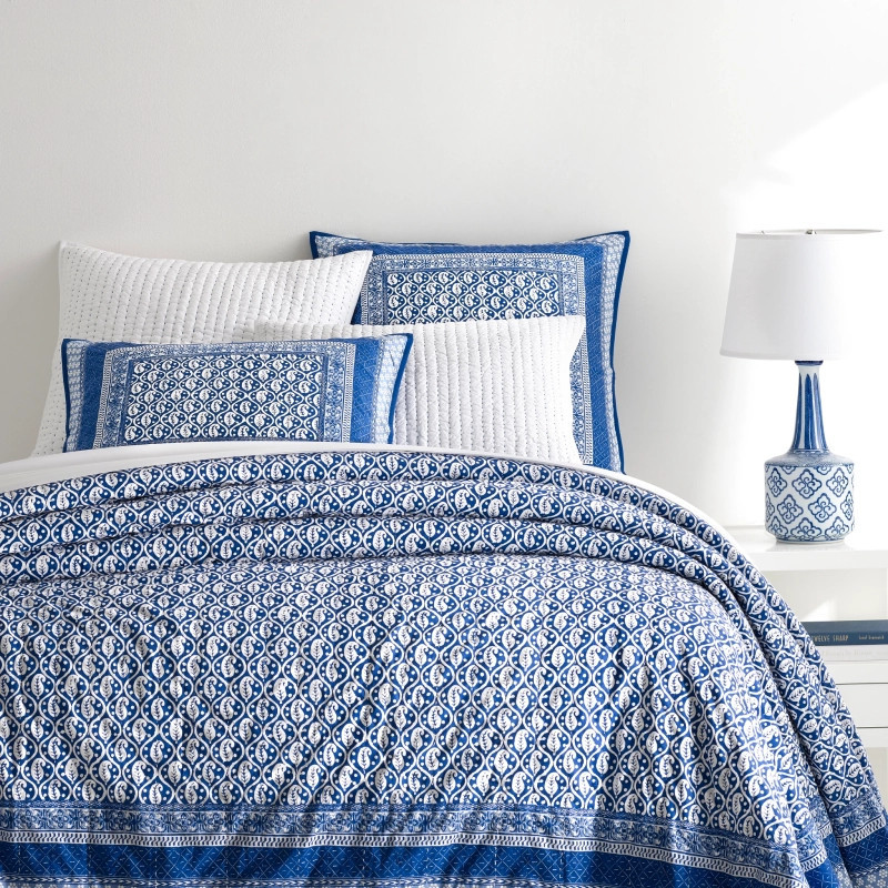Batik Blue Coverlet | Annie Selke
