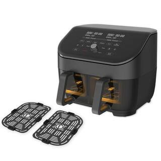 Instant Vortex Plus 8 qt. Black Dual Basket Air Fryer with ClearCook | The Home Depot