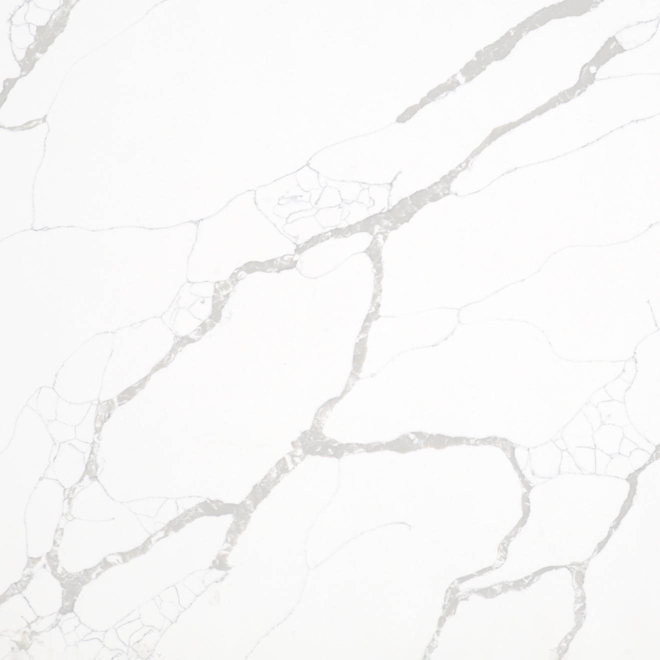Revera 63" x 126" - 3 cm Polished Quartz in Calacatta Lazulite | Bedrosians Tile and Stone