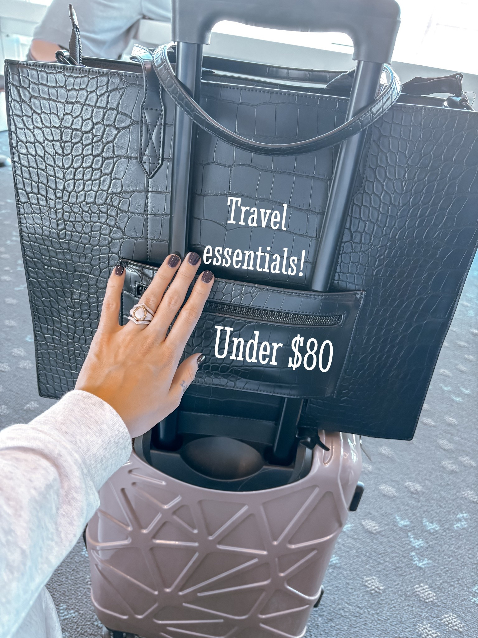 Obsessed with my Beis bag; not only is it super chic, it is AMAZING for travel! There’s a trolley strap to attach it to your luggage, tons of compartments, a soft pocket for devices, and a long strap for versatile carrying!! I used this as my personal item all weekend. I have the largest size and it fit under my front seat on the plane! My other need—my silicone ring set! Perfect for those prone to swelling! 

#LTKStyleTip #LTKItBag #LTKTravel