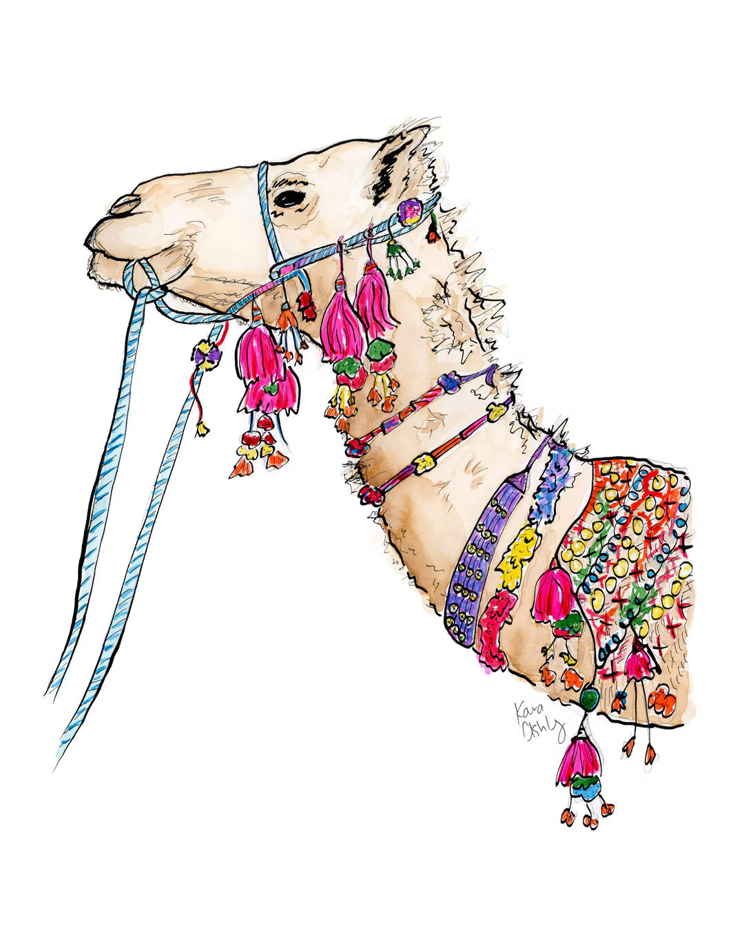 Fancy Camel Art Print - Etsy | Etsy (US)