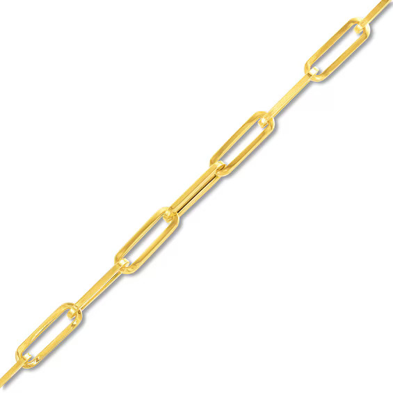 3.8mm Paper Clip Chain Bracelet in Hollow 14K Gold - 7.5"|Zales | Zales