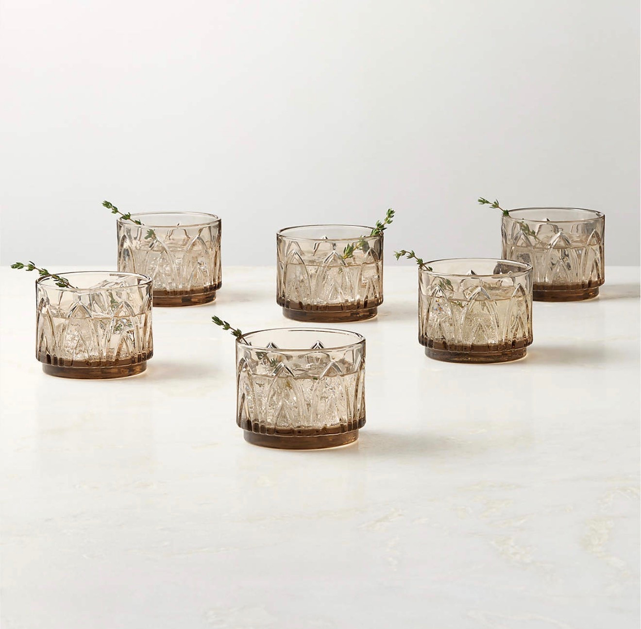 Smoked Stacking Double Old-Fashioned Glasses Set Of 6 #homedecor #glasses #oldfashionedglasses #cups #glasscups

#LTKHome