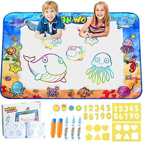 CPSYUB Aqua magic Mat,Kids Toys with Coloring Painting Water Drawing Mat&Mess Free Water Doodle M... | Amazon (US)