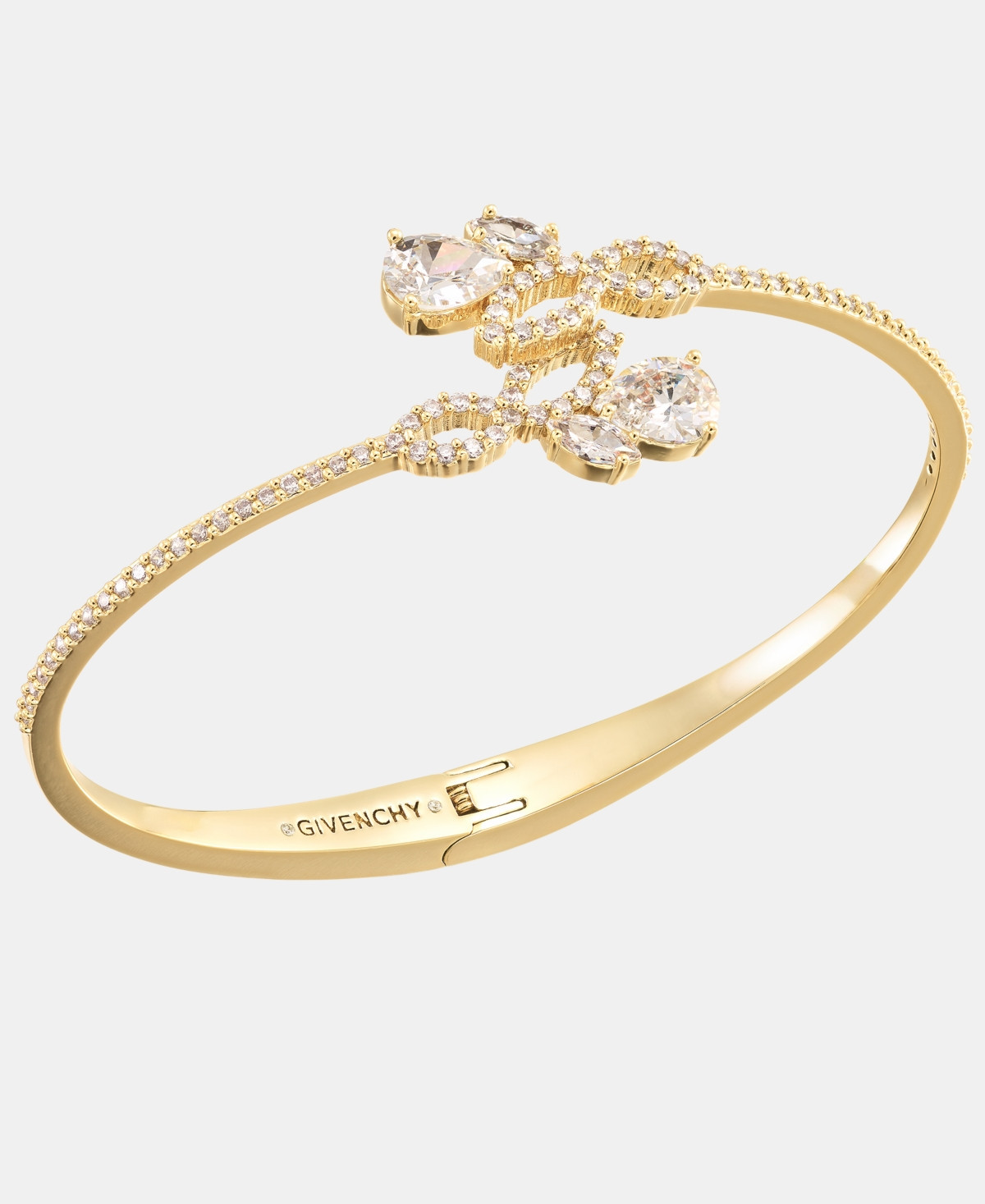 Givenchy Cubic Zirconia Bypass Bangle Bracelet - Gold | Macy's