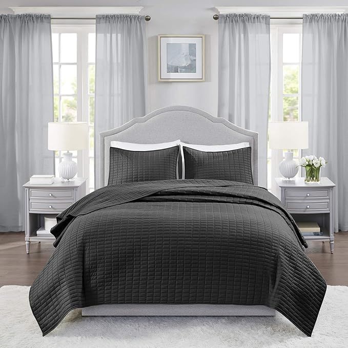 Comfort Spaces Kienna Quilt Set-Luxury Double Sided Stitching Design All Season, Lightweight, Cov... | Amazon (US)
