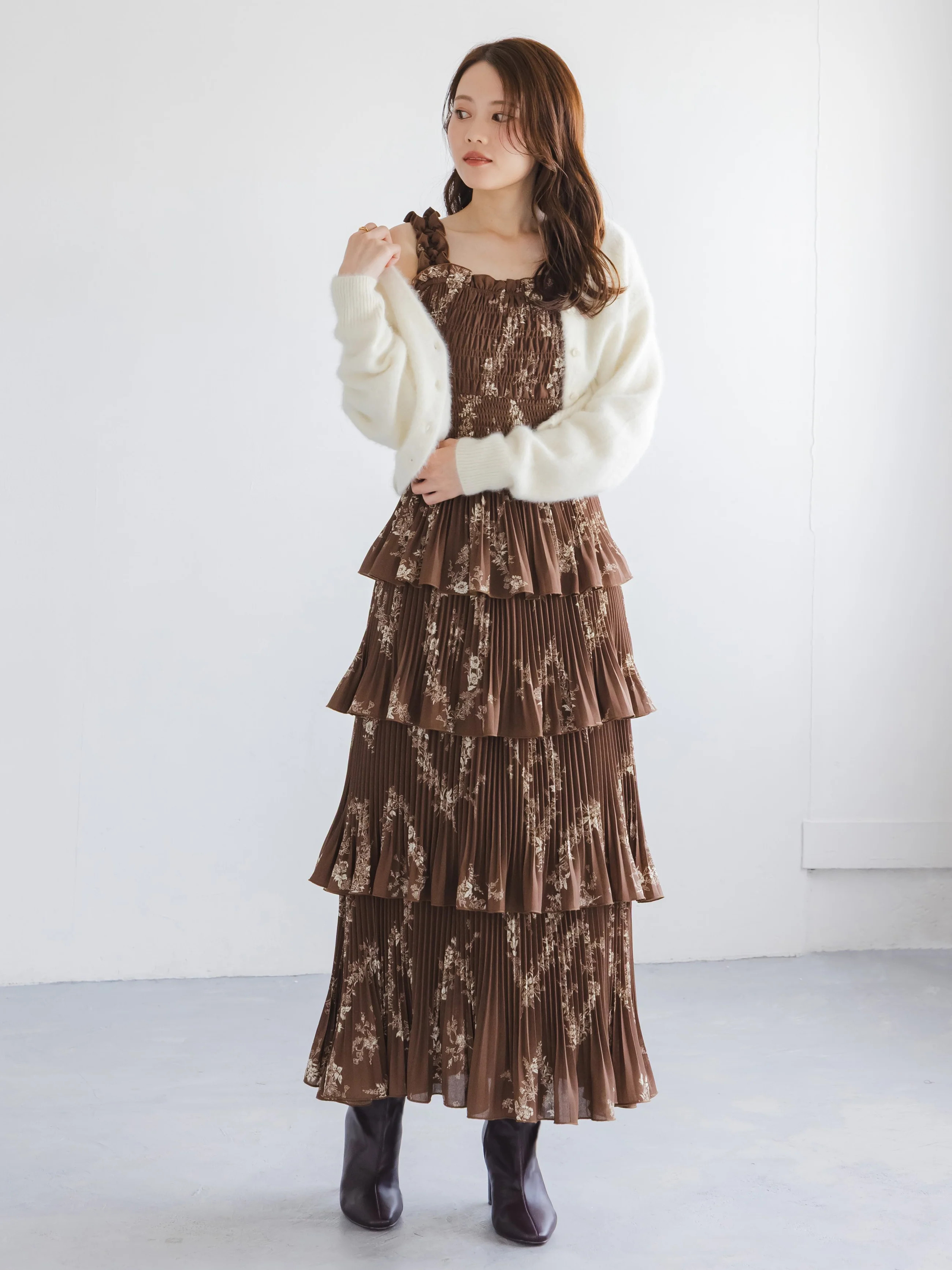 Fox Fur Short Cardigan | Snidel