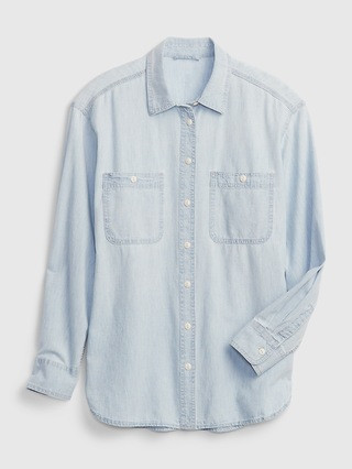 Chambray Denim Big Shirt | Gap (CA)