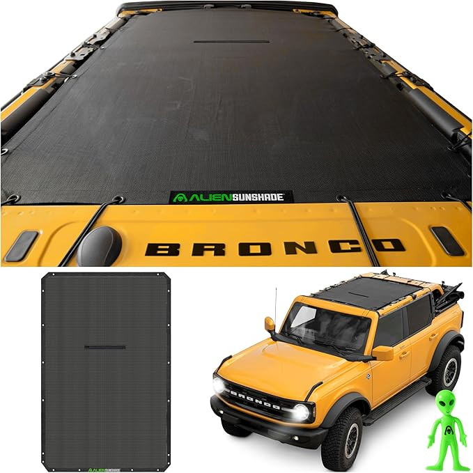 Alien Sunshade Ford Bronco Sun Shade Black (2021-2024) - Full Length Bronco Sunshade Bimini Top f... | Amazon (US)