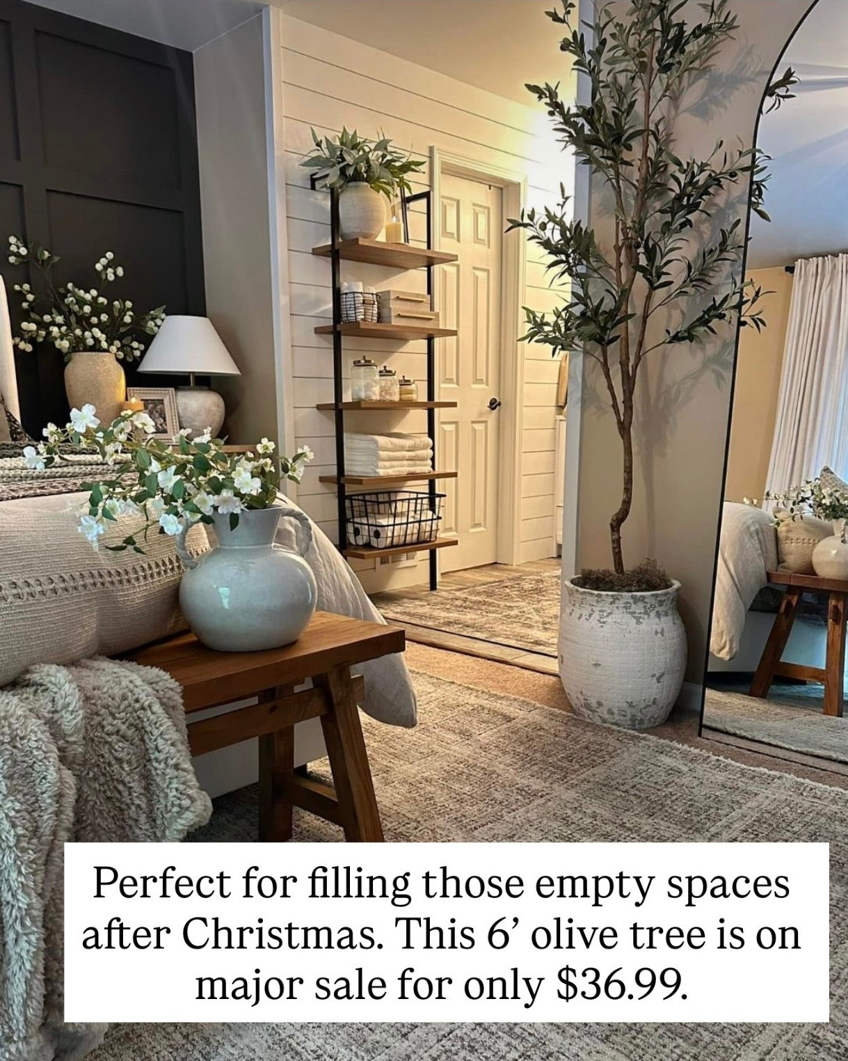 6 Foot Faux Olive Tree for Bedroom Corners, Living Rooms, and Post-Christmas Styling

Follow @farmtotablecreations on Instagram for daily home finds and styling ideas.

Perfect for filling those empty spaces once the Christmas decor comes down. This 6’ faux olive tree adds instant height, softness, and that modern organic touch to bedrooms, living rooms, and entryways. It looks incredibly realistic and is such an easy way to refresh your home for winter — especially while it’s on major sale for just $36.99.

#oliveTree #fauxTree #homedecor #livingroomdecor #bedroomdecor #neutralhome #modernorganic #homefinds #homeinspo #livingroomfurniture

#LTKFindsUnder50 #LTKHome #LTKSaleAlert