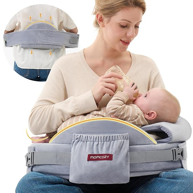Momcozy CozyPro Nursing Pillow - All Around Lumbar & Arm Support - Safety Guard, Firm & Springy M... | Amazon (US)