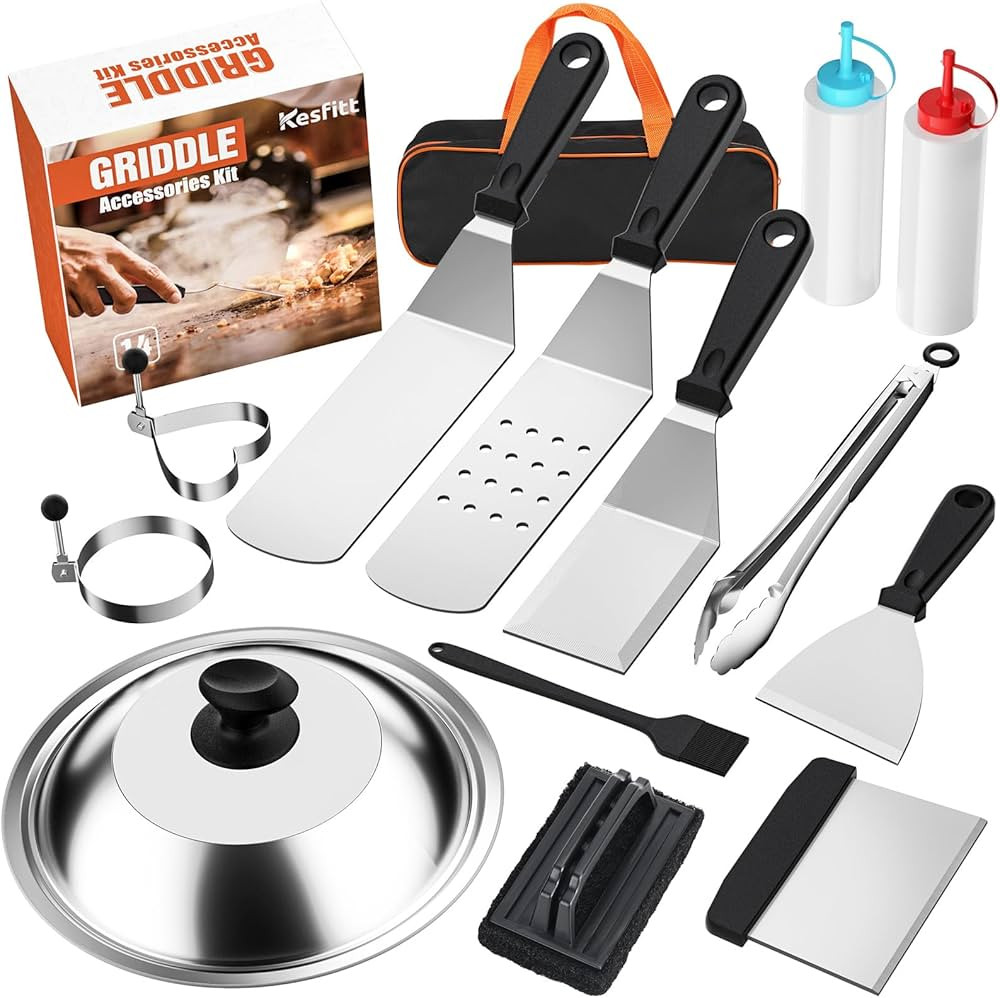 Blackstone Griddle Accessories Kit,14pcs Flat Top Grill Accessories Set for Blackstone and Camp C... | Amazon (US)