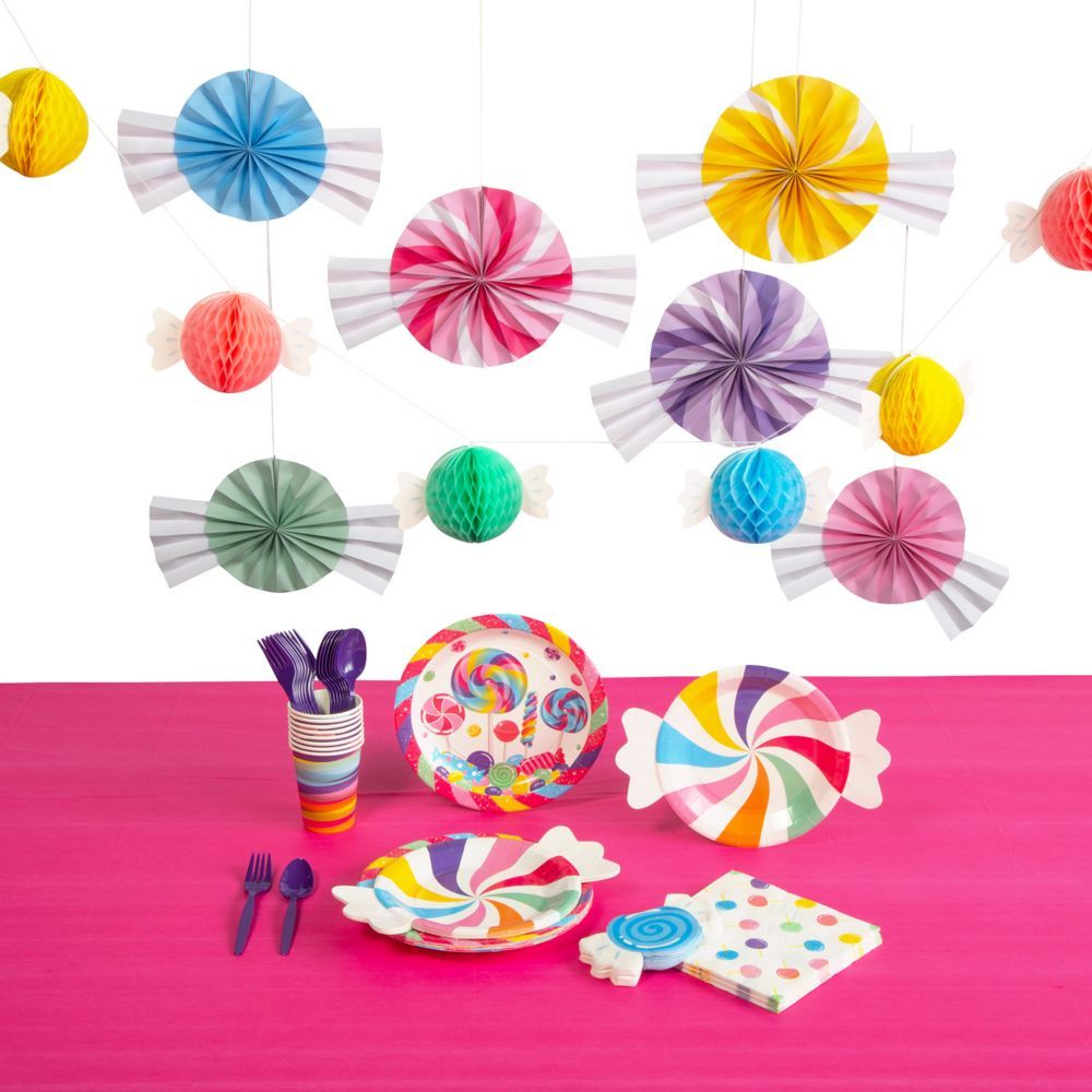 Candy World Party Tableware Kit for 8 Guests | Oriental Trading Company