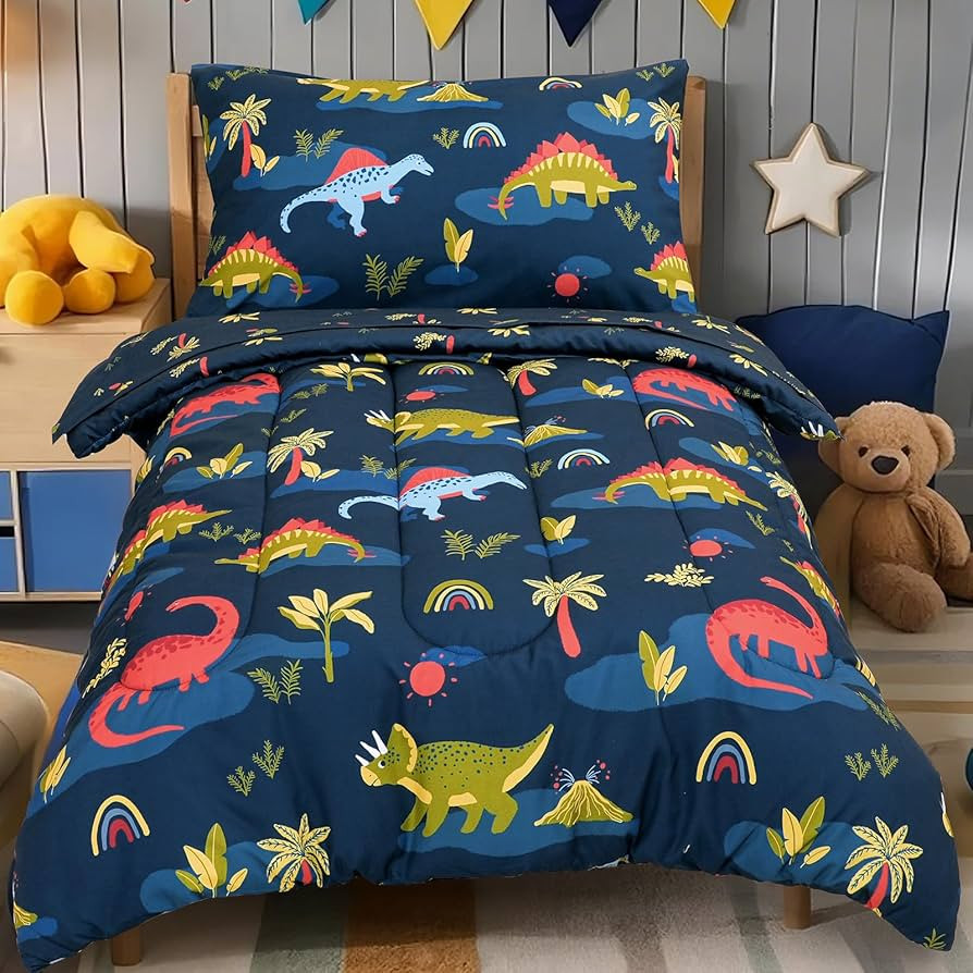 PHF 4 Piece Toddler Bedding Set, Ultra Soft Toddler Comforter Sets Include Comforter, Fitted Shee... | Amazon (US)