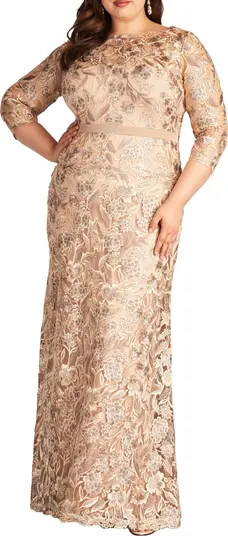 Floral Embroidered Gown | Nordstrom