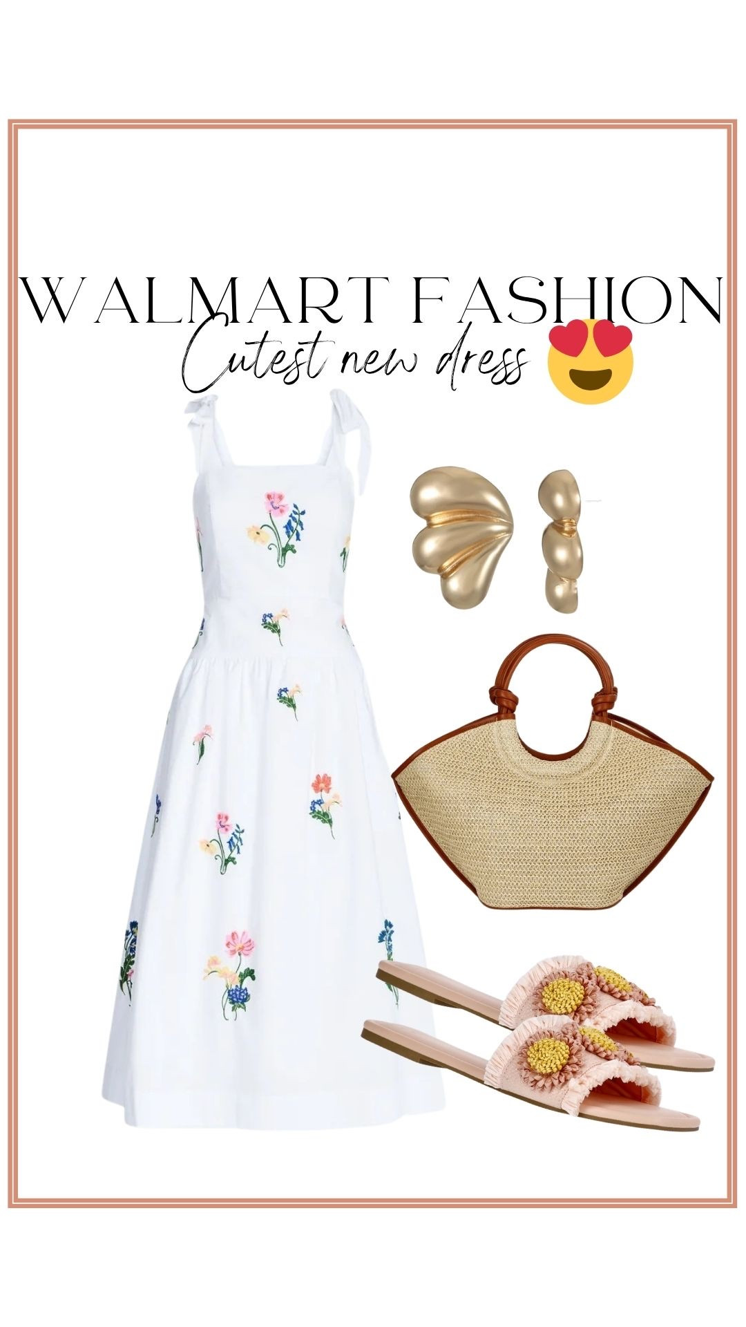 This may be one of the prettiest new Walmart dresses I’ve seen lately 🌸🤍 The delicate floral print, tie shoulders, and feminine silhouette are giving major high-end boutique vibes. Perfect for spring and summer events, brunch, vacations, showers, or just feeling extra pretty on an everyday day.

Styled with woven accessories and floral sandals for the sweetest look. This new Walmart fashion dress is too good and feels like one of those pieces that will go fast.

#WalmartFashion #WalmartDress #SpringStyle #SummerDress #FloralDress #AffordableFashion #WalmartFinds #FeminineStyle #BoutiqueStyle #VacationStyle #BrunchOutfit #DressSeason

#LTKMothersDay #LTKPetite #LTKootd