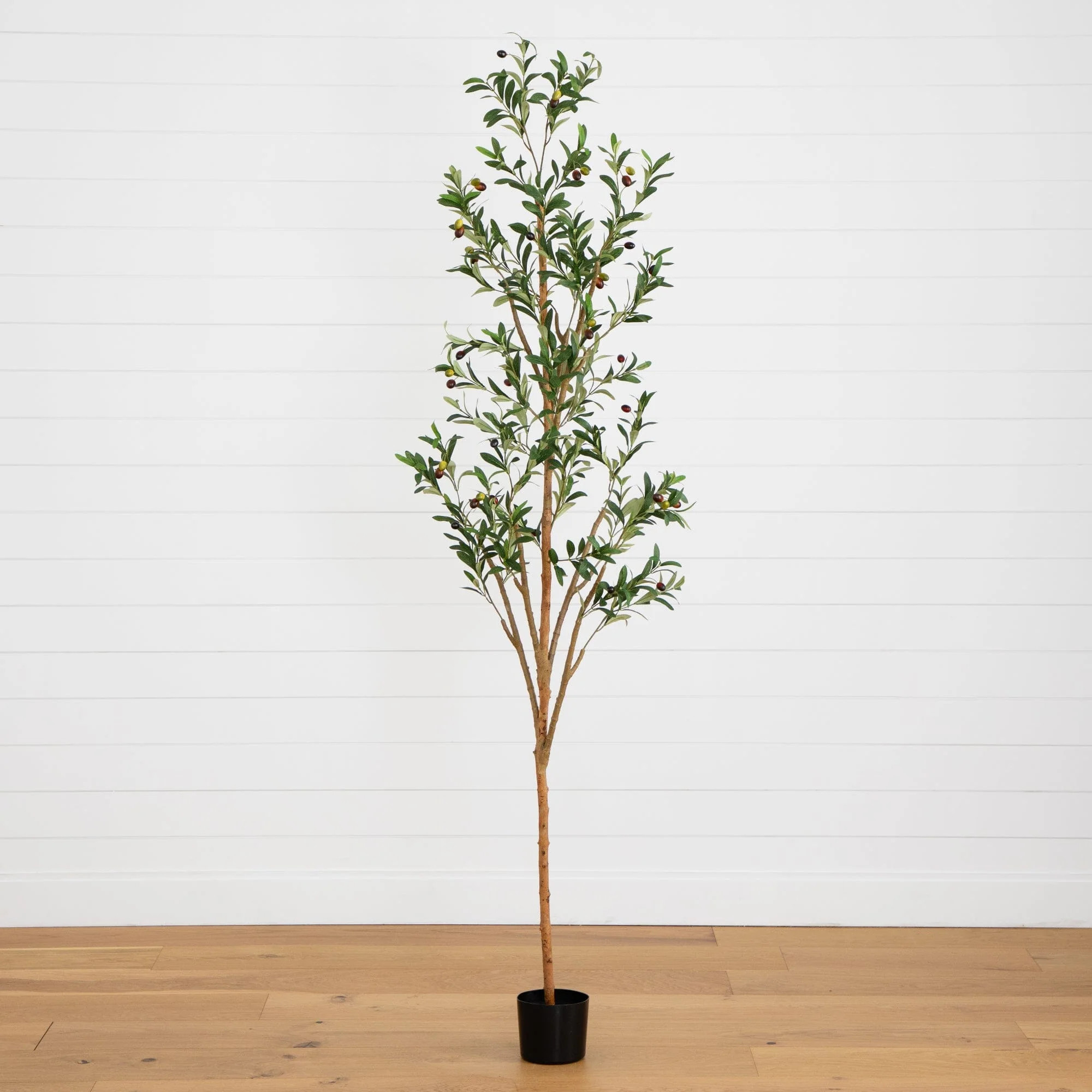 7' Artificial Olive Tree with Natural Trunk | Nearly Natural | Nearly Natural