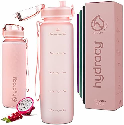 Hydracy Water Bottle with Time Marker - Large 1 Liter 32 Oz BPA Free Water Bottle - Leak Proof & ... | Amazon (US)