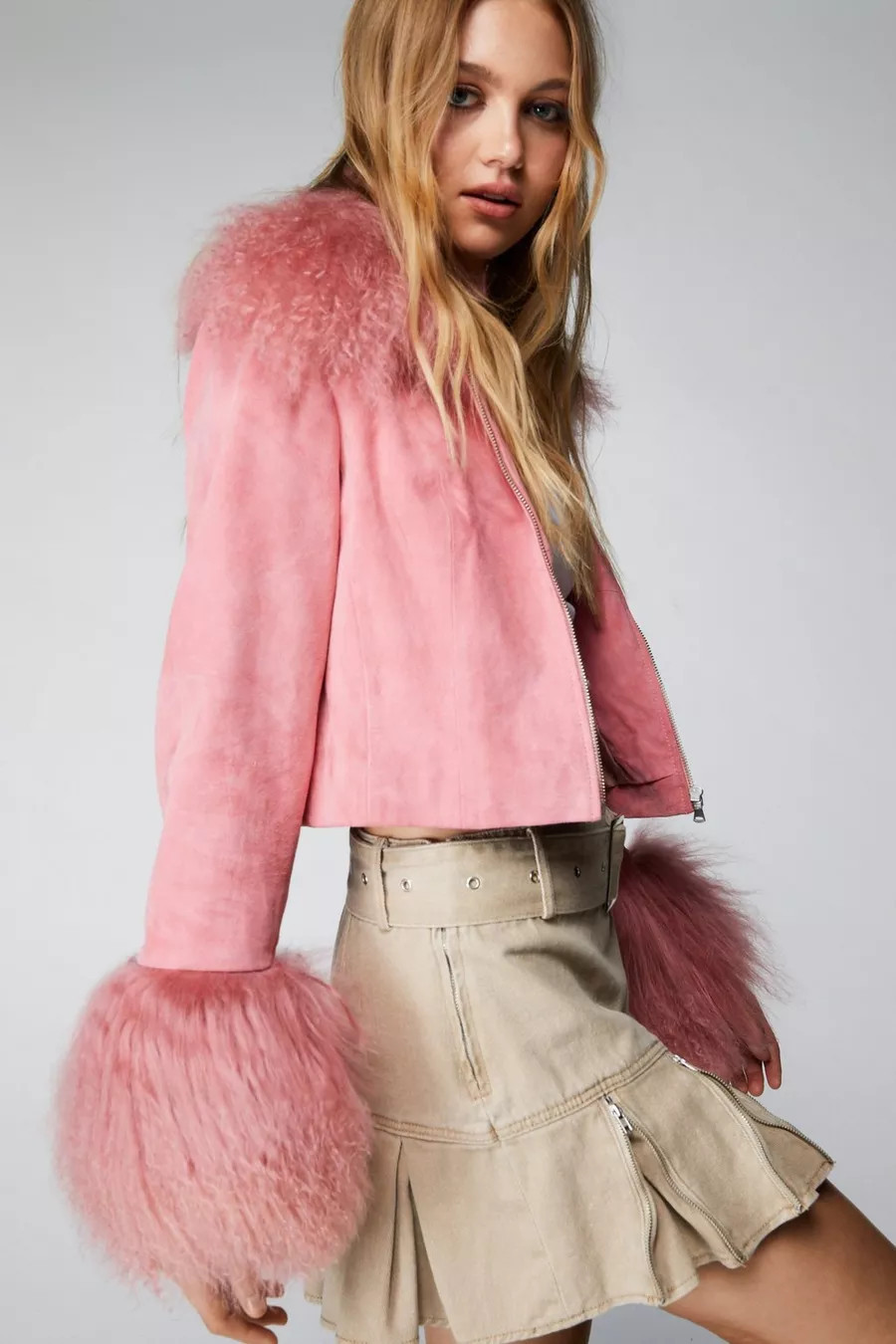Premium Suede And Shearling Jacket | Nasty Gal US