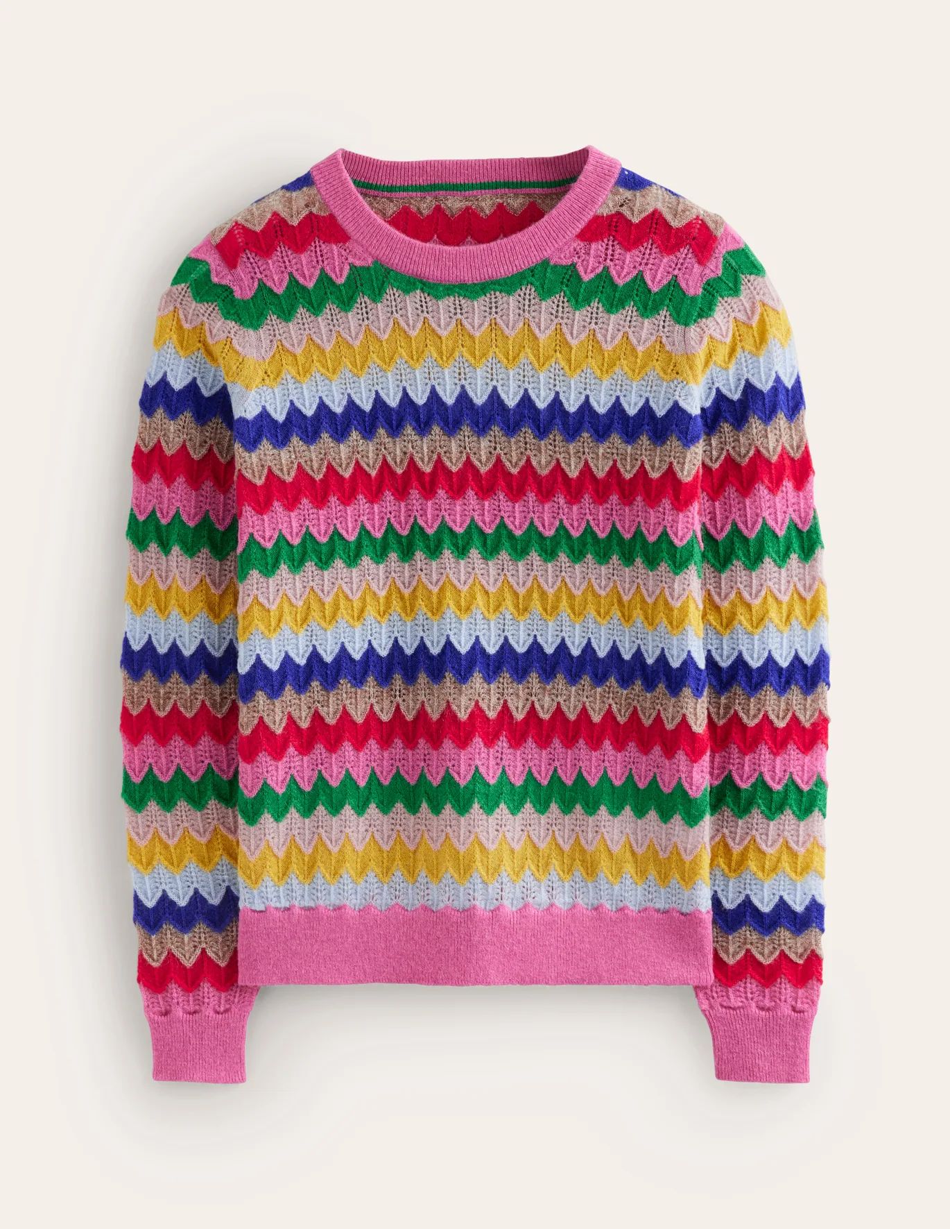 Fluffy Textured Stitch Jumper - Multi | Boden US | Boden (US)