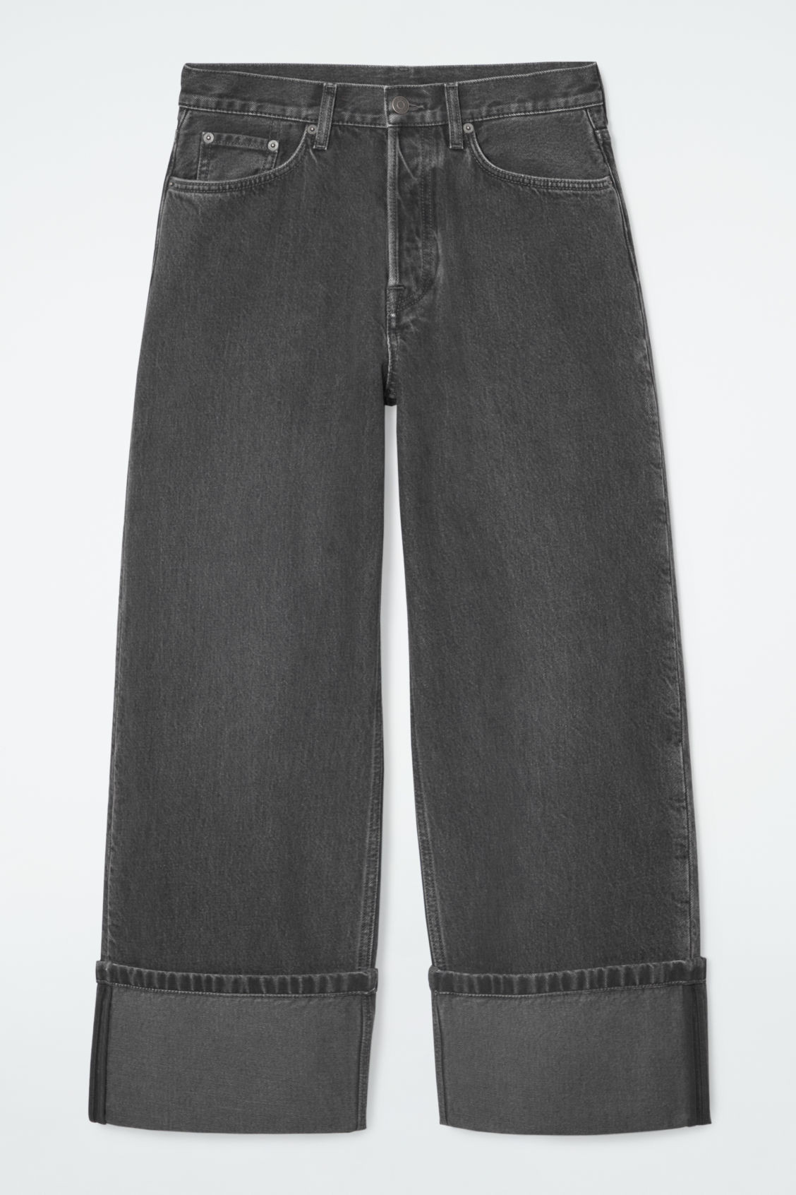 FACADE TURN-UP JEANS - STRAIGHT - BLACK - COS | COS UK