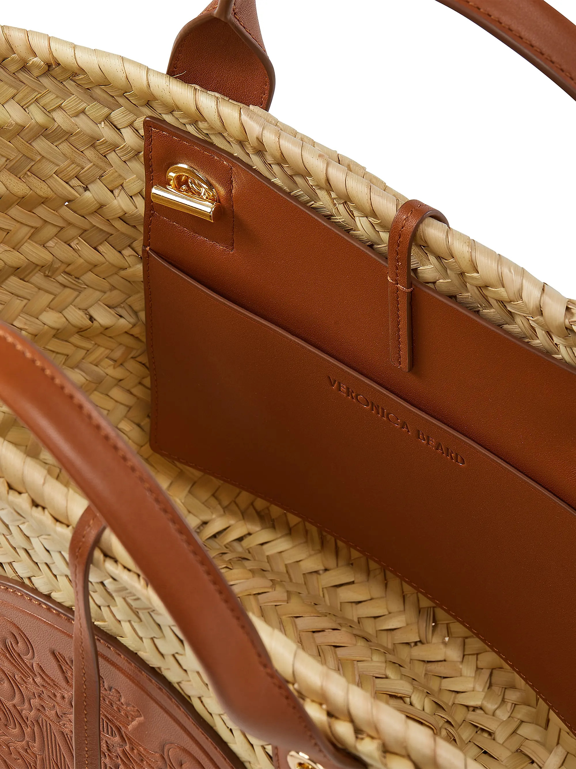 Straw Crest Patch Basket Bag | Saks Fifth Avenue