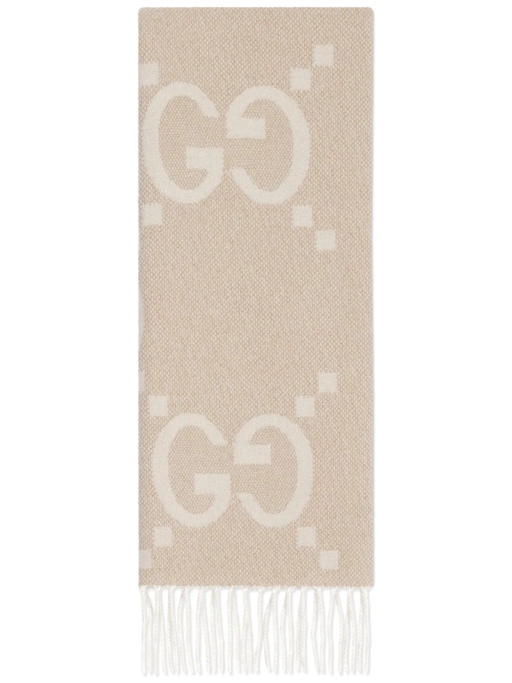 Gucci | GG-jacquard Cashmere Scarf | White | FARFETCH PT | Farfetch Global