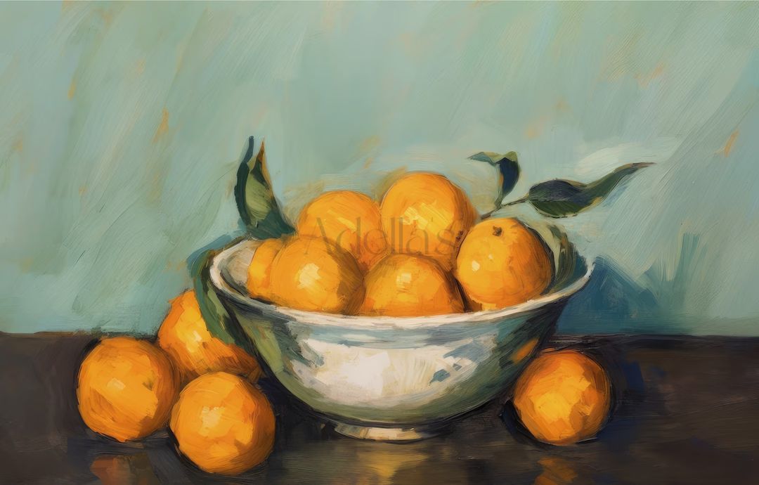 Bowl of Oranges, Digital Painting, Moody Vintage Brushstroke, Impressionist | Etsy (US)