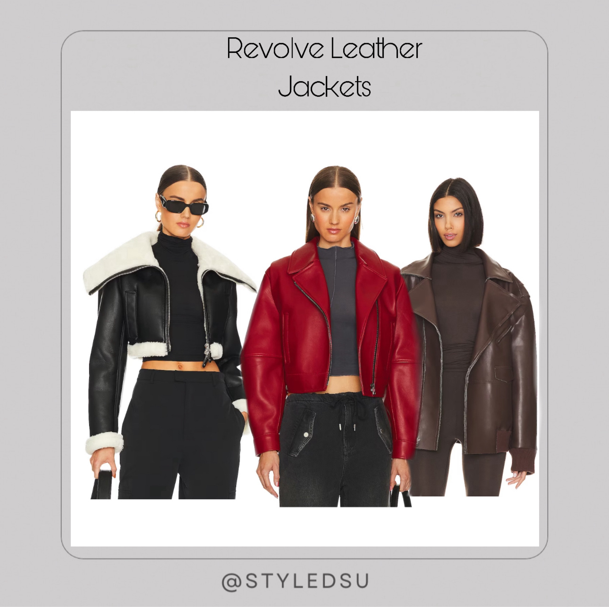 Leather jackets.
Revolve red leather jackets. 
Red leather jacket. 
Black leather jacket.
Brown leather jacket.
Brown vintage leather jacket. Revolve jackets. 
Winter jackets. 
Most wanted jackets. 
Best seller jackets from Revolve. 
Revolve best seller. 
Revolve top 5 best seller. 
x Rachel Nadine Gown in Black
Lovers and Friends 

Ameya Sweater Dress in Light Beige
Lovers and Friends 

Leather Biker Jacket in Red
KULAKOVSKY 

Peyton Cropped Sherpa Jacket in Wheat
L'Academie 

Lilianna Cropped Jacket in Black
L'Academie 

1996 Retro Nuptse Jacket in Recycled TNF Black
The North Face 

Bailey Moto Jacket in Cappuccino
Tularosa (


Oversized Moto Jacket in Chocolate
Norma Kamali 

Sweater dress. 
White sweater dress. 
Cut out sweater dress. 
Brown leather jacket. 
Fall cardigan. Green cardigan. Tan cardigan. Black off the shoulder dress. Black long sleeve off the shoulder dress. Black mini dress. Anine bing sweater . 
White cut out sweater. 
New in Revolve. 

Holiday outfit ideas, ltk holidays , ltk holiday, Christmas outfit ideas, thanksgiving outfit ideas, 
ltk bump , ltk sale , ltk find , ltk baby, ltk curves, ltk family , ltk sale alert, ltk style tip , ltk under 100, ltk under 50 ,
Fall outfit inspo, fall style, fall fashion . 

outfit inspo, fashion inspo, content creator, basic style , style inspo , street style, fashion style, outfit inspo, parisian style, styling inspiration, 
capsule wardrobe, style inspo. 
Revolve . 
Revolve haul. 
Revolve under $100 . 
Revolve under $200 . 
Revolve under $500 . 


#LTKHoliday #LTKfindsunder100 #LTKSeasonal