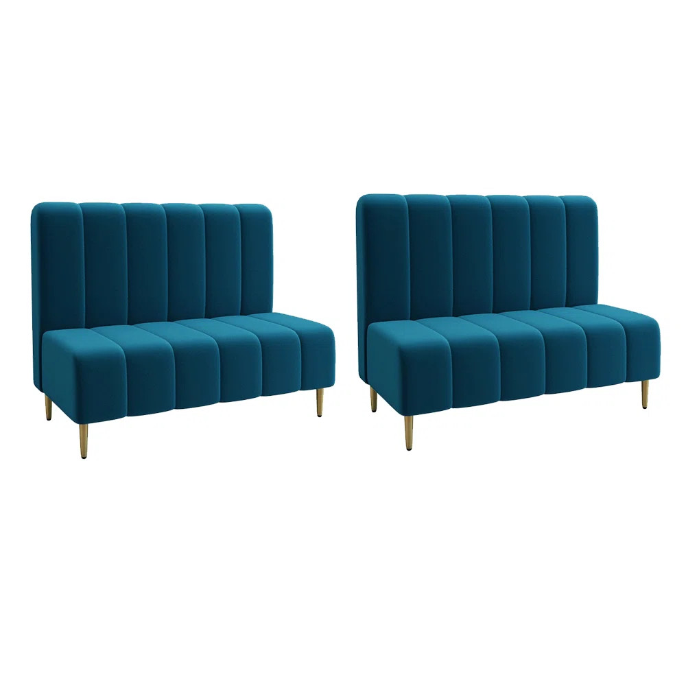 Simple Restaurant Cafe Dessert Shop Benches Polyester Blend Upholstered Bench (Set of 2) | Wayfair North America