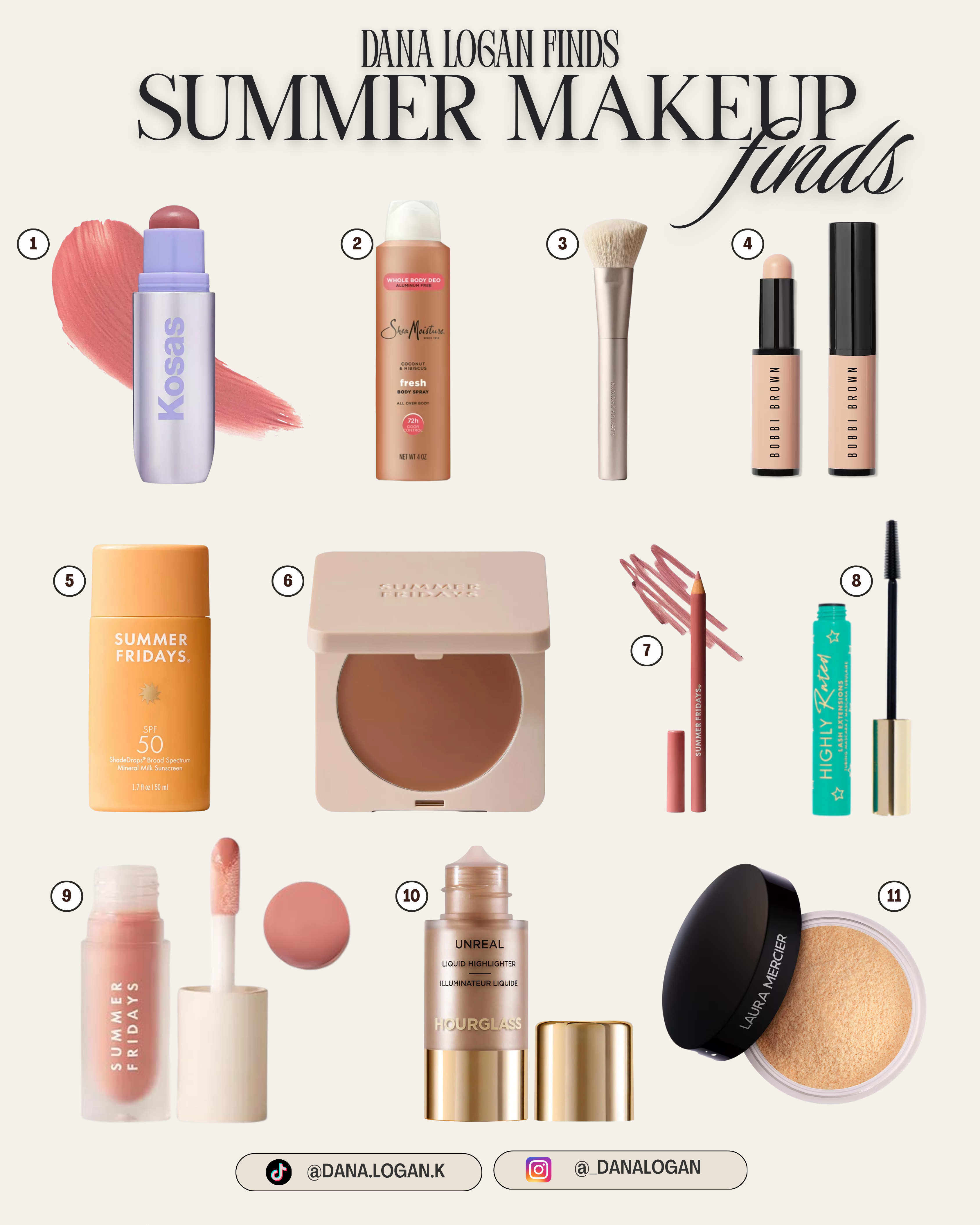 Summer makeup finds for that effortless glow ☀️✨🤍

Lightweight, long-lasting, and perfect for warm weather—these are the beauty finds I keep reaching for all season long 👀

Linked all my favorite summer makeup picks on LTK 💄 #LTKBeauty #SummerMakeup #BeautyFavorites #LTKFinds #GlowySkin
 

 #LTKBeauty