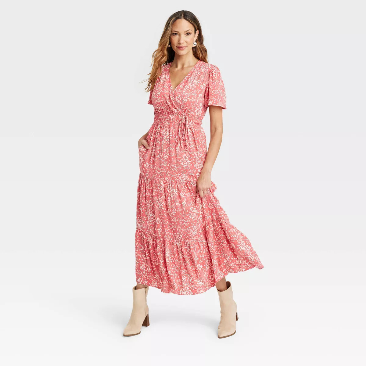 Women's Short Sleeve A-Line Maxi Dress - Knox Rose™ | Target