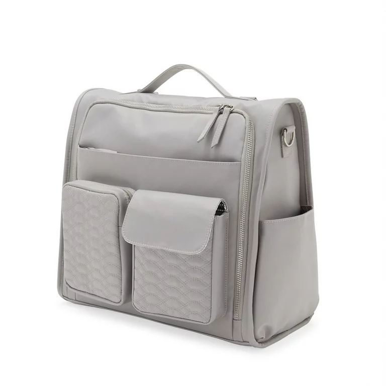 MoDRN Nylon Convertible Diaper Bag Backpack, Gray | Walmart (US)