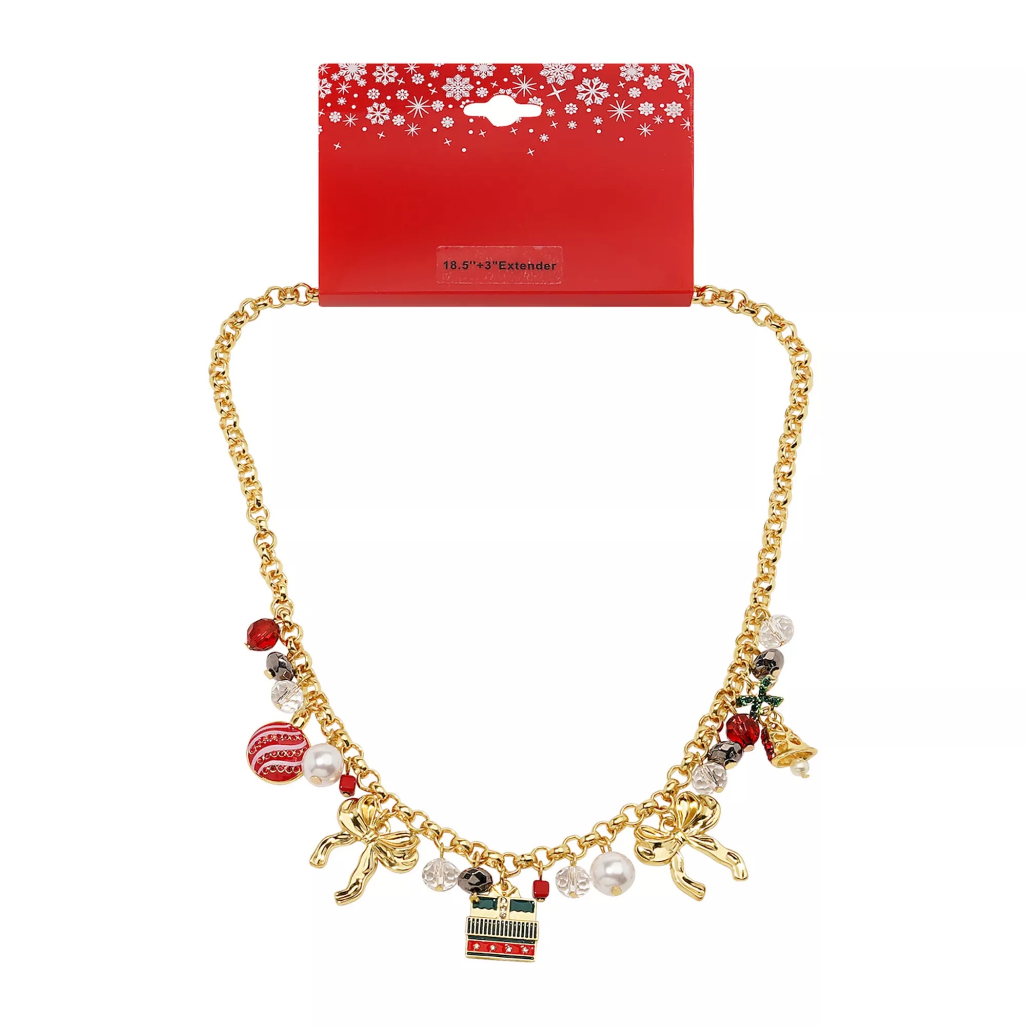 Gold Tone Holiday Charm Necklace | Kohl's