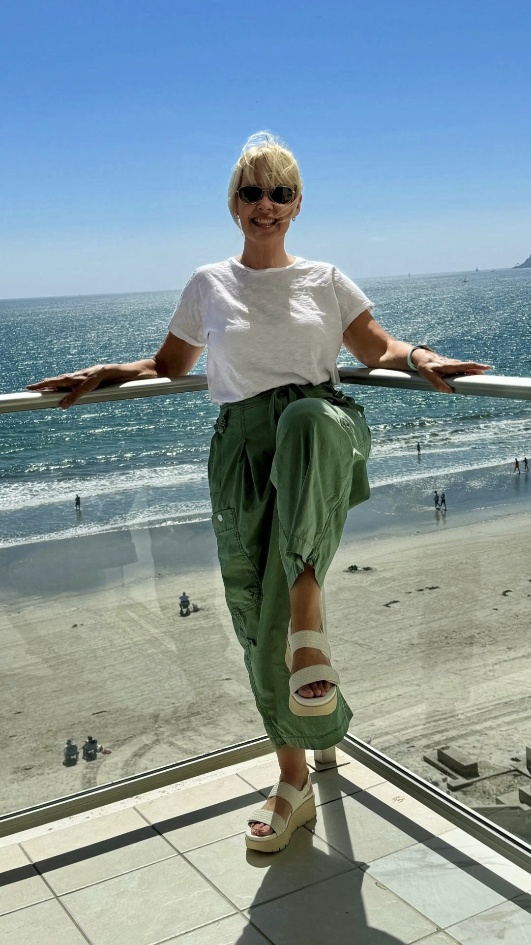 Last photo on our patio overlooking the beautiful ocean. And I had to share these fabulous shoes. They are soooo comfortable, and both straps are adjustable for the perfect fit!
I’m wearing my slouchy pants again, because they are so loose and comfy— and they’re on sale right now for a fraction of the original price!

#LTKSeasonal #LTKShoeCrush