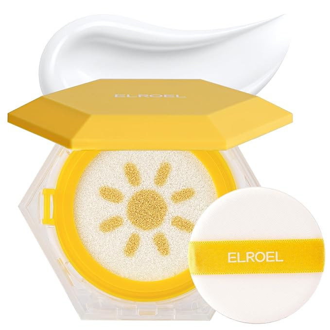 ELROEL Pang Pang Sun Cushion Plus - Broad Spectrum SPF 50 Face Sunscreen with 72-Hour Hydration &... | Amazon (US)
