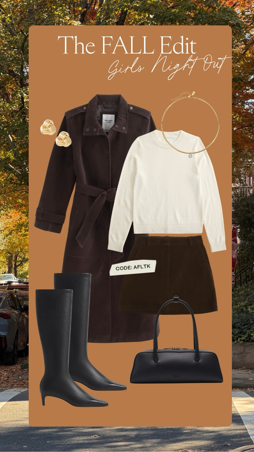 The Fall Edit Outfit Inspo! What to wear for girls night out 🥂

fall outfits, fall fashion, fall sweaters, fall shoes, knee high boots, fall sale, fall coat, suede coat, suede mini skirt, dinner outfit, date night outfit, Abercrombie sale, Abercrombie code, sale alert