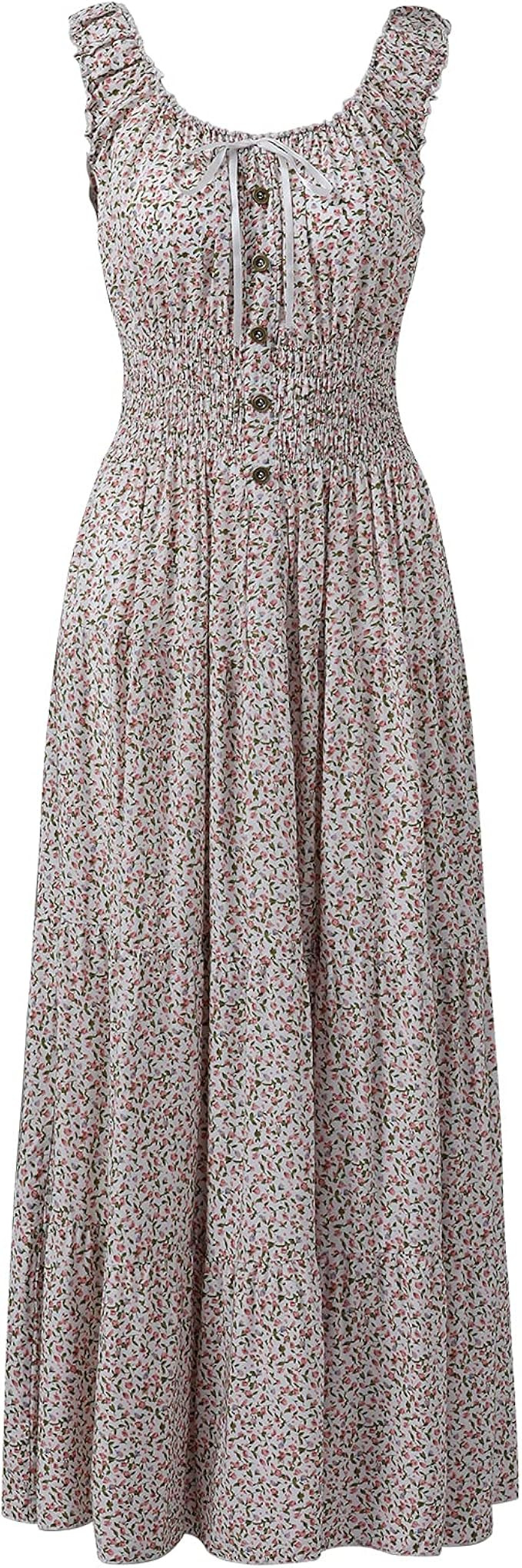 Women’s Sleeveless Summer Flowy Printed Boho Maxi Long Dress Dresses for Wedding Guest | Amazon (US)