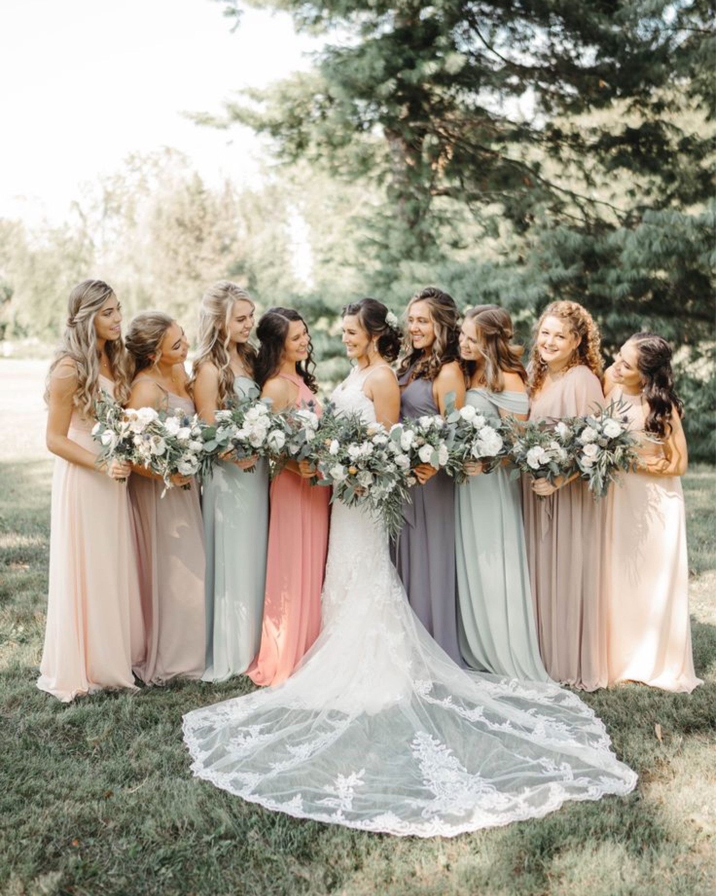 strapless open back dress Flower Girl Dress, Pastel Rainbow Tutu Dress – luladress main image 1