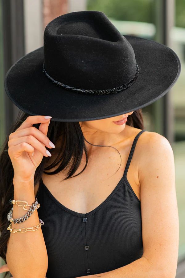 Make Your Point Black Beaded Hat | The Mint Julep Boutique