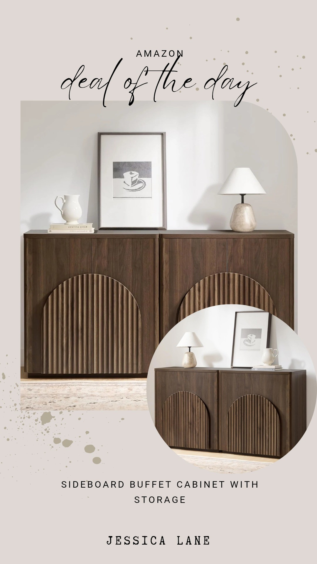 This stylish sideboard buffet cabinet features unique arched fluted detailing and ample storage for all your entertaining essentials. It is the perfect statement piece to keep your dining or living space organized.#homestorage #modernhome #interiordesign #furniture

#LTKSaleAlert #LTKHome